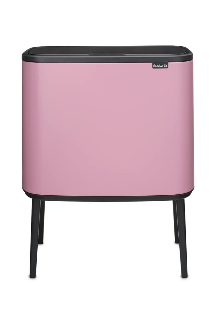 Brabantia κάδος απορριμμάτων από βαμμένο χάλυβα με σκόνη 11 + 23 l ροζ 255328