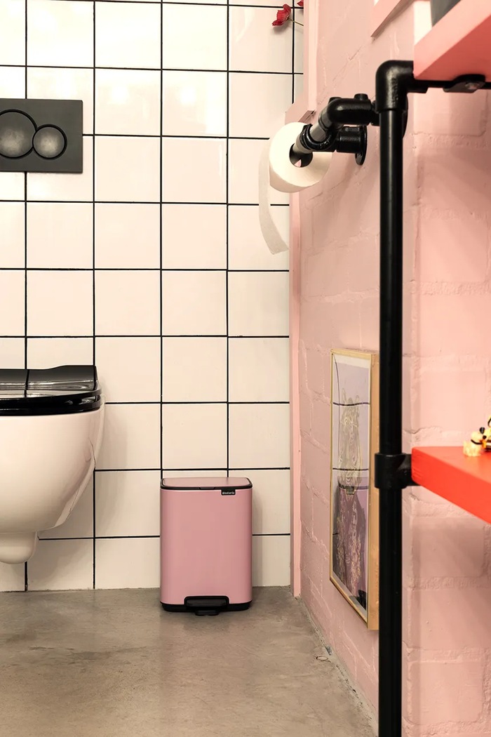 Brabantia κάδος απορριμμάτων από ατσάλι 7 l ροζ 255366
