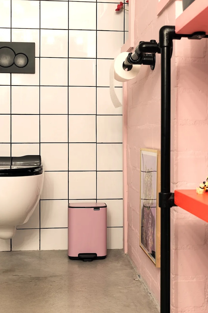 Brabantia κάδος απορριμμάτων από ατσάλι 7 l ροζ 255366