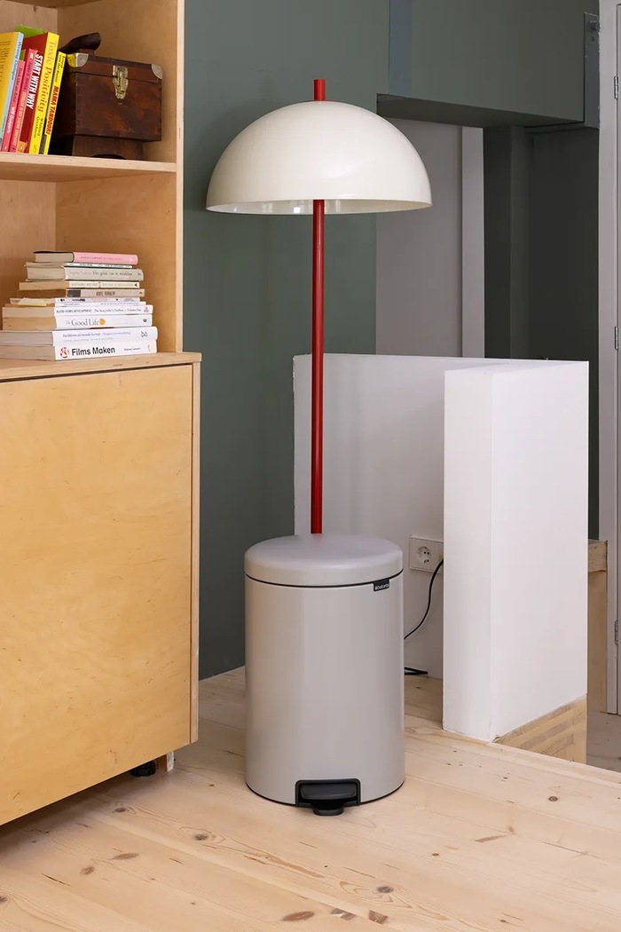 Brabantia κάδος απορριμμάτων από ατσάλι 20 l 254406 γκρί