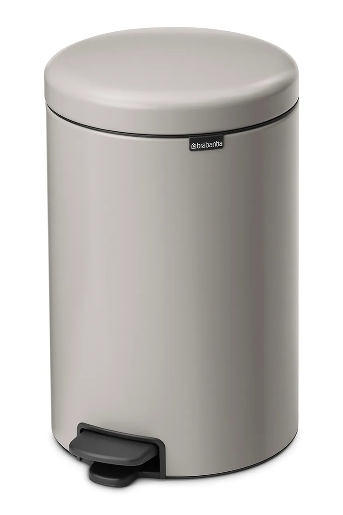 Brabantia κάδος απορριμμάτων από ατσάλι 20 l 254406 γκρί AA00