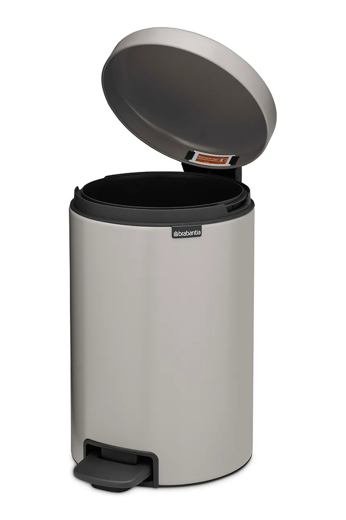 Brabantia koš za smeće od čelika 12 l siva 252303.