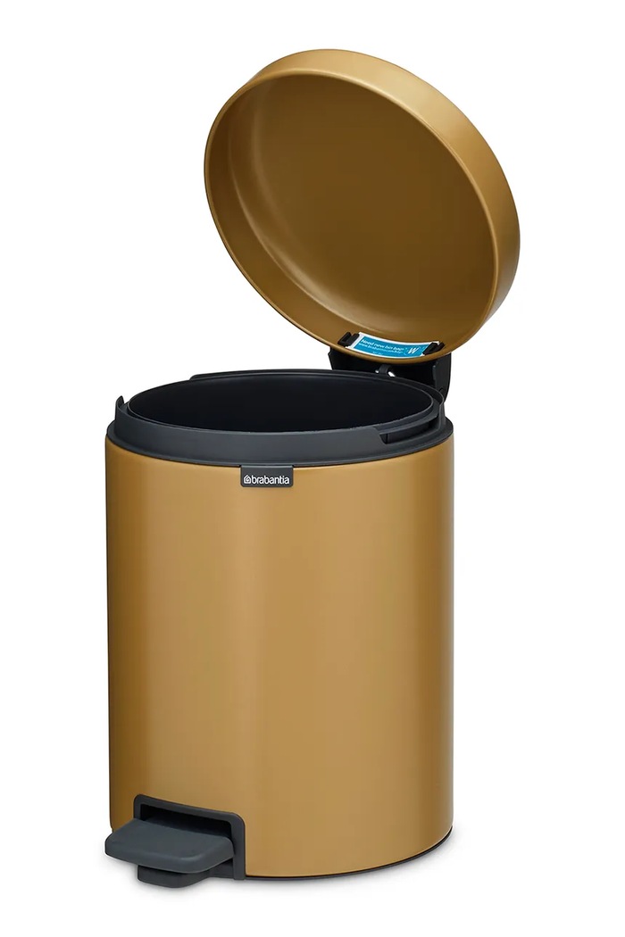 Brabantia κάδος απορριμμάτων από ατσάλι 5 l χρυσαφί 255120
