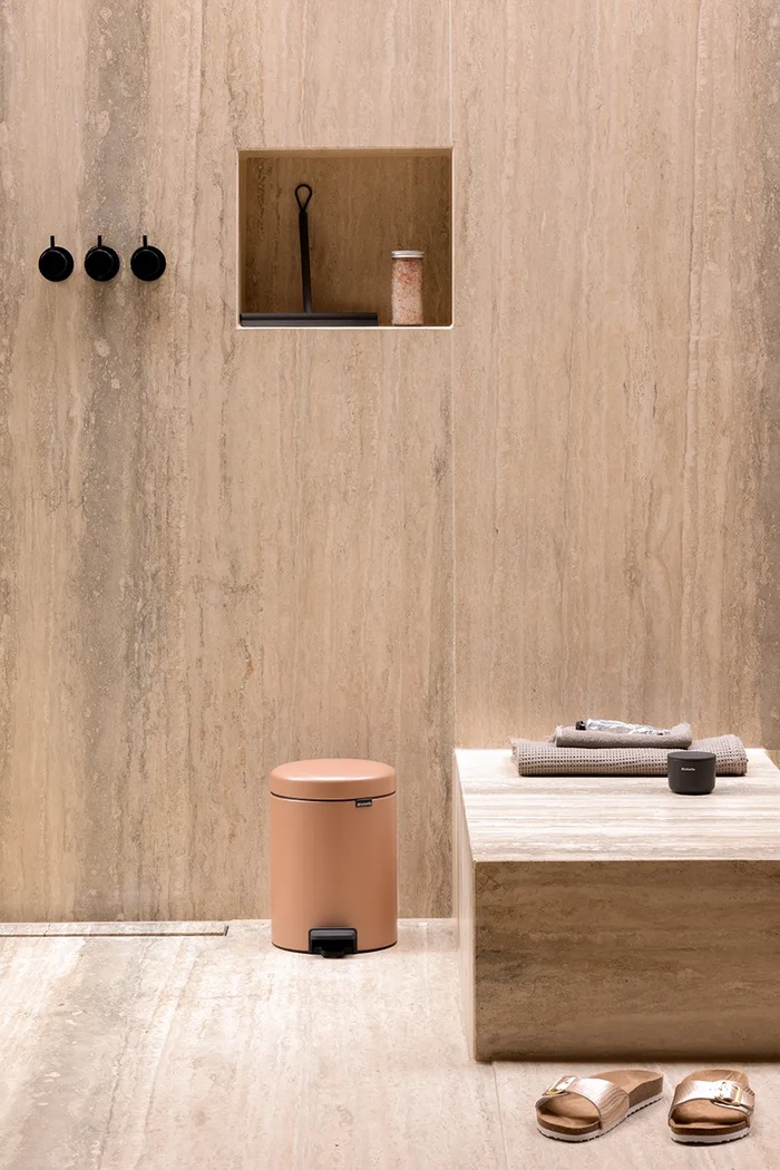 Brabantia κάδος απορριμμάτων από ατσάλι 5 l 255267 πορτοκαλί