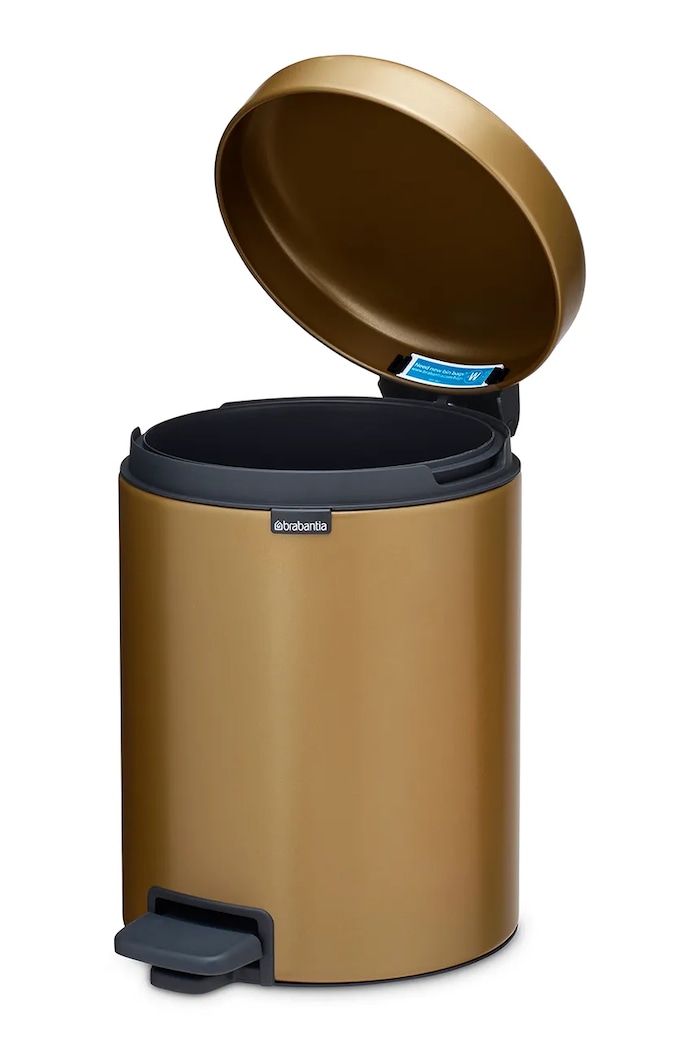 Brabantia κάδος απορριμμάτων από ατσάλι 5 l καφέ 255243