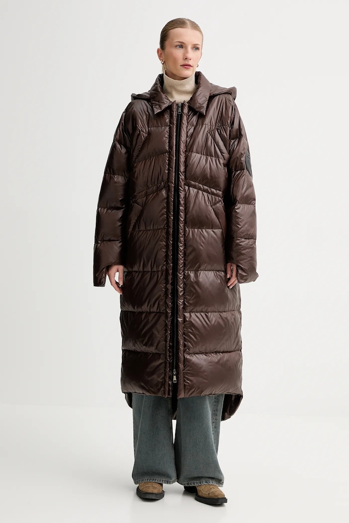 Páperová bunda MMC STUDIO zateplené hnedá RODA.COAT