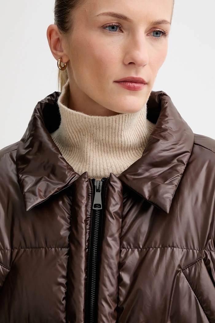 Páperová bunda MMC STUDIO hnedá RODA.COAT