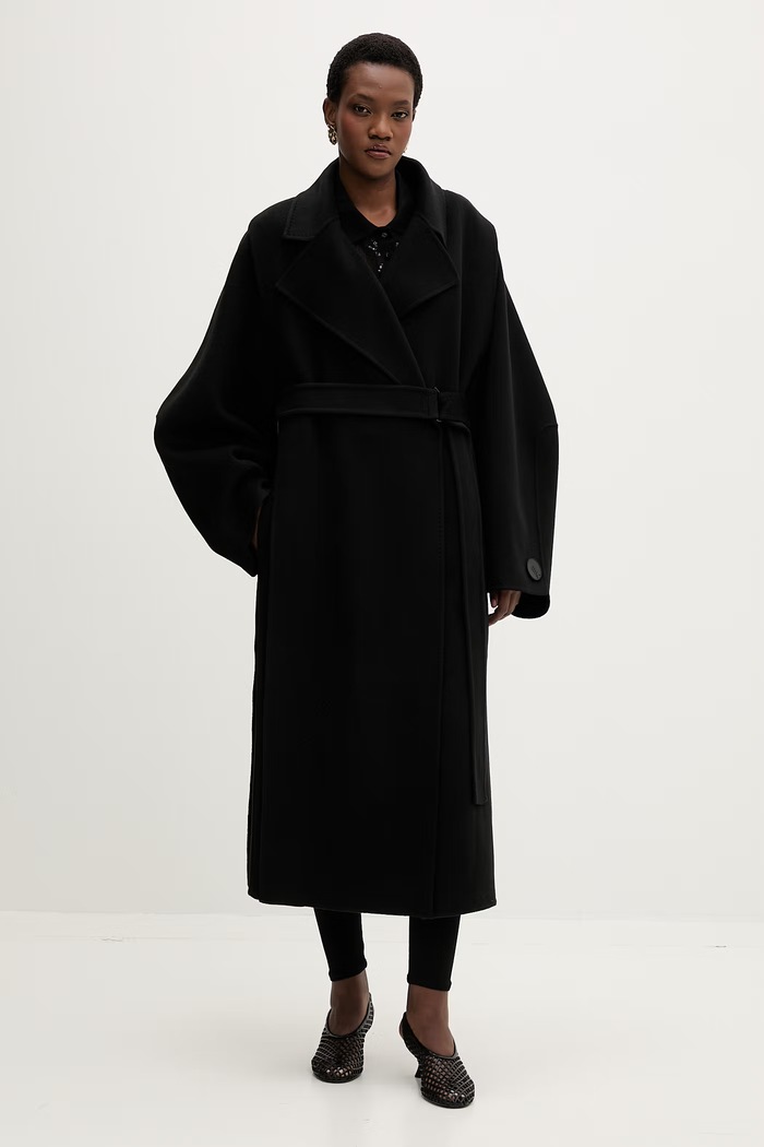 MMC STUDIO κομψό παλτό Γυναικείο μάλλινο μαύρο VESPERE.COAT