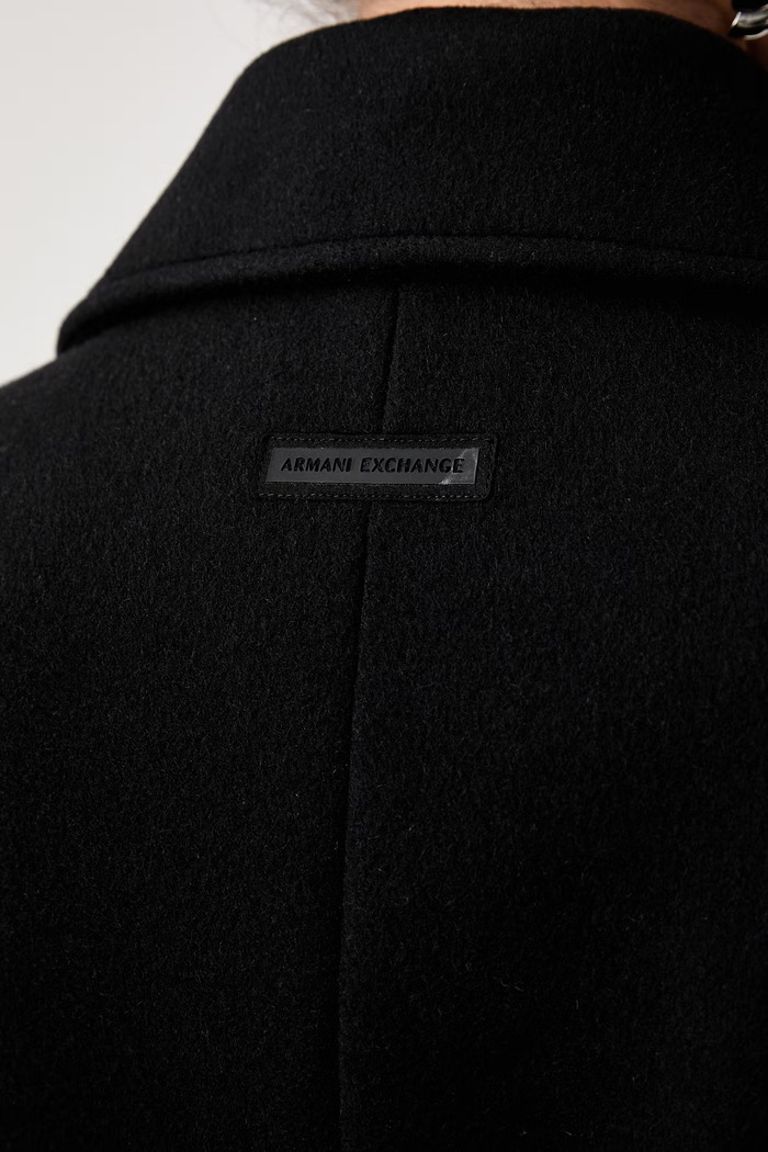 Armani Exchange kaput za žene s vunom XW001431.AF16206.NOS crna