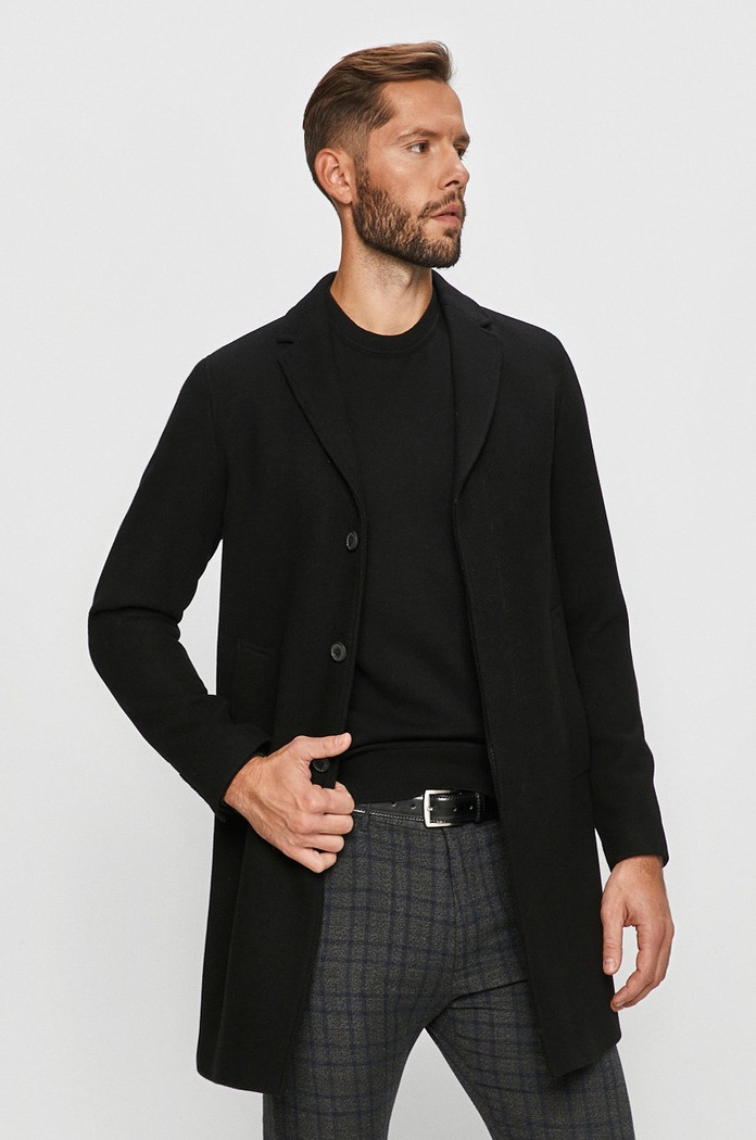 Selected Homme Palton negru 16075841