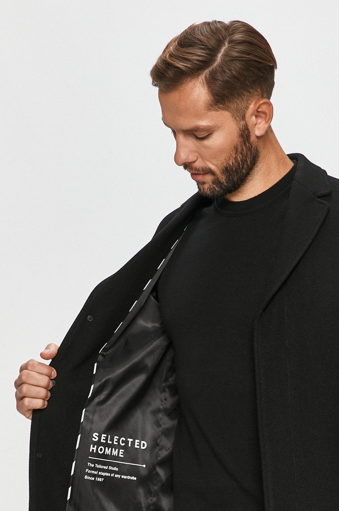 Palton Selected Homme 16075841 negru