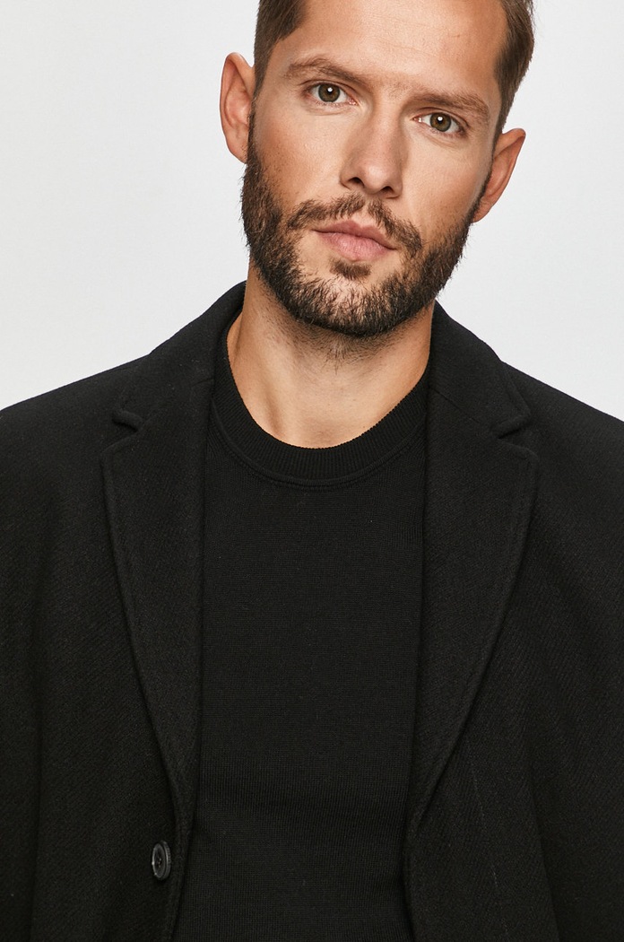 Palton Selected Homme negru 16075841