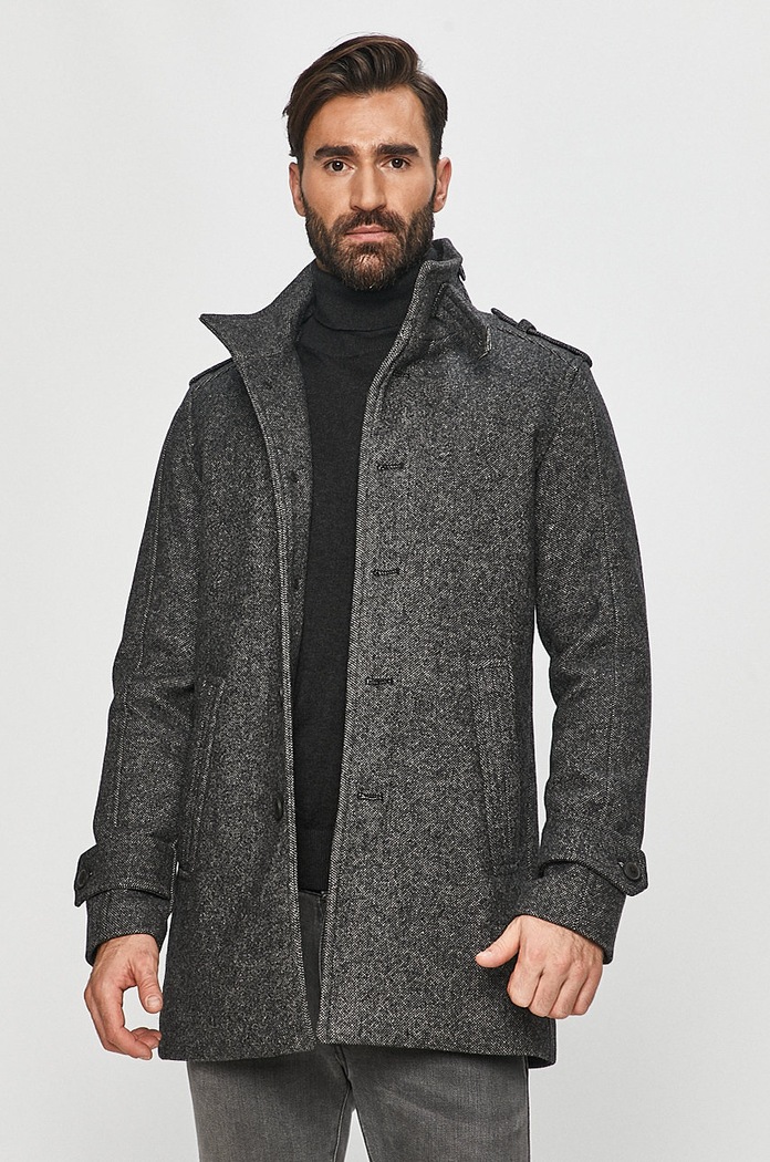 Palton Selected Homme 16075847 gri