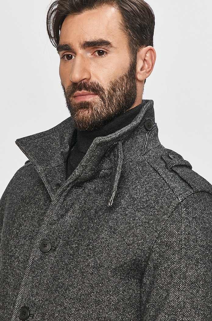 Palton Selected Homme gri 16075847