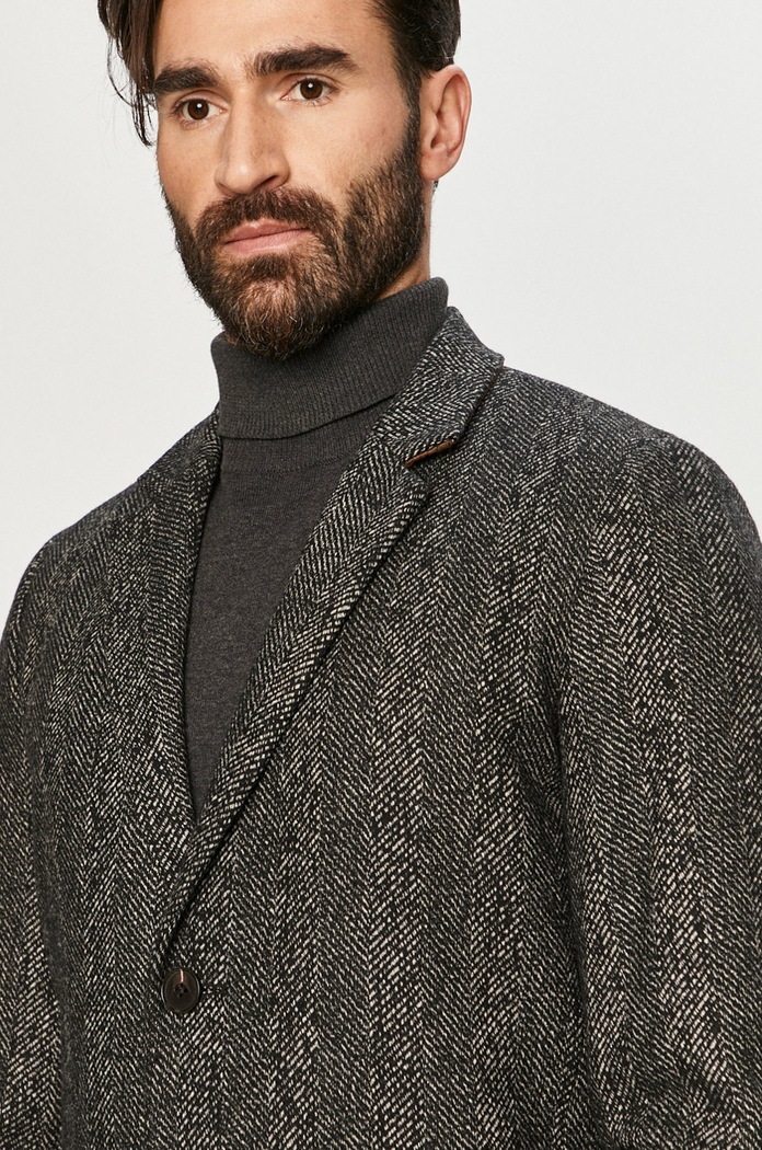 Jack & Jones - Płaszcz czarny 12171374