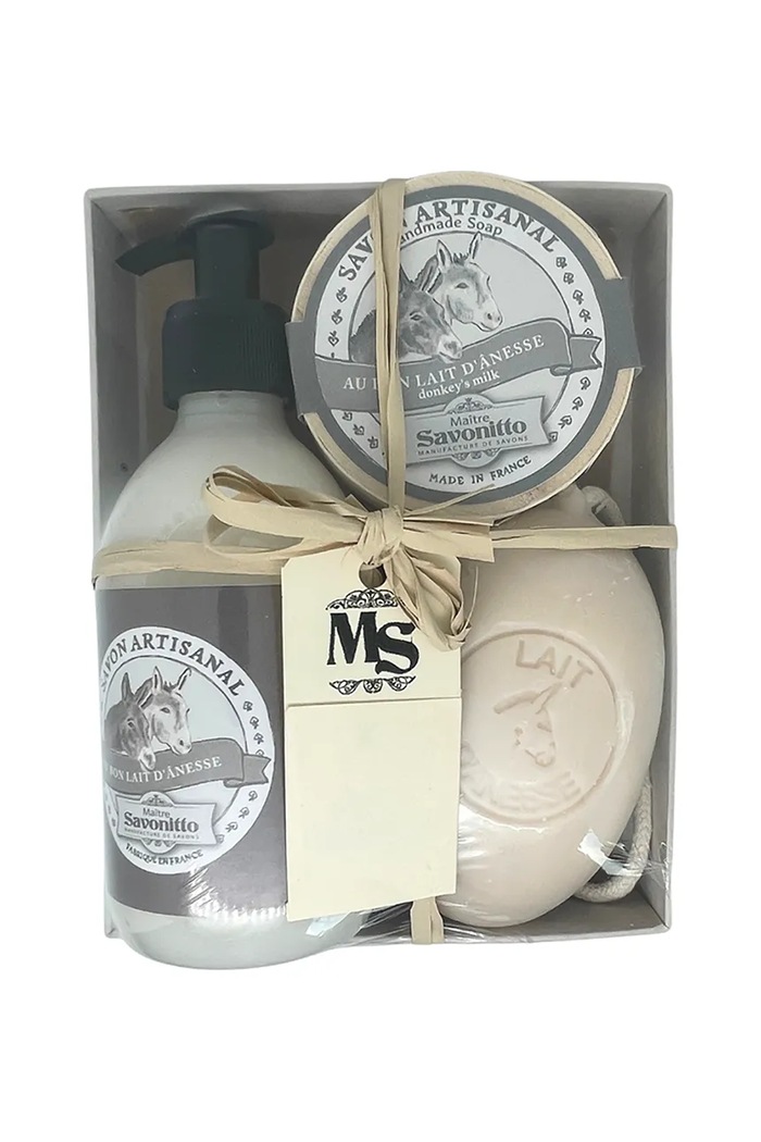 Maitre Savonitto set de săpunuri Donkey milk box 3-pack multicolor 150760002050030
