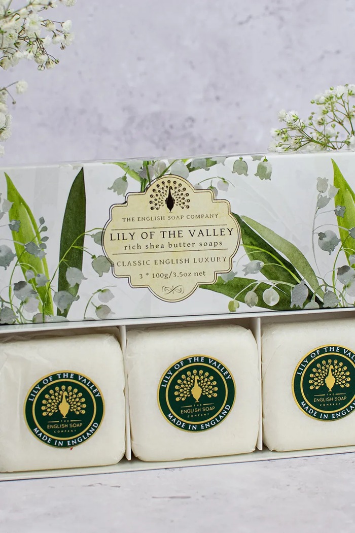 The English Soap Company zestaw mydeł Lily Of The Valley 3 x 100 g 3-pack multicolor 44SBE0010