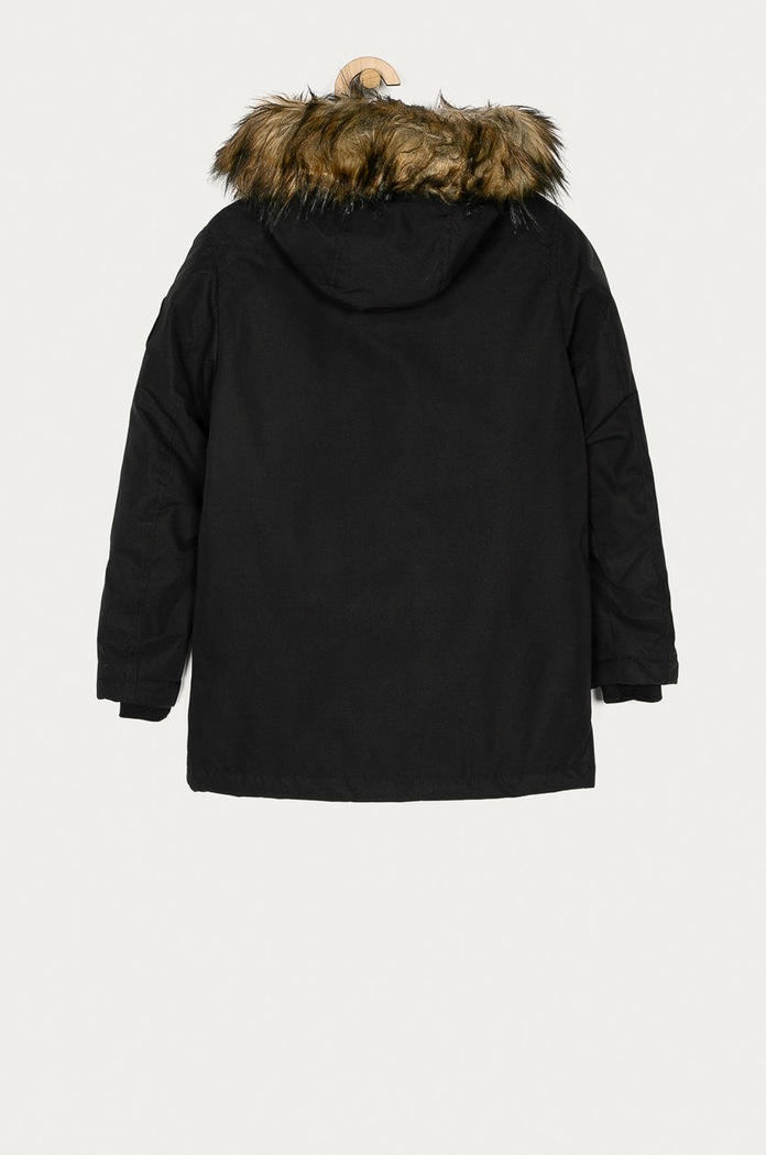 Chłopiec Jack & Jones - Parka dziecięca 140-176 cm 12174535 czarny
