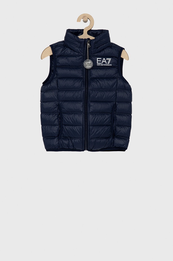 EA7 Emporio Armani - Detská vesta 104-164 cm jemné zateplenie tmavomodrá 8NBQ01.BN29Z