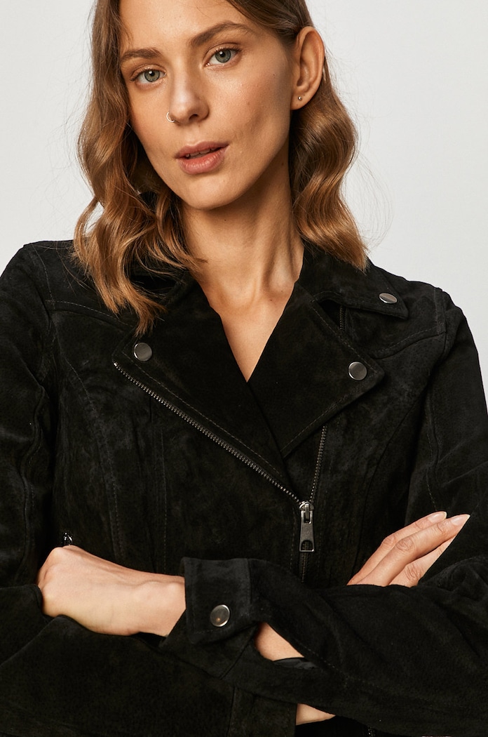 Kurtka skórzana Vero Moda 10222395 czarny