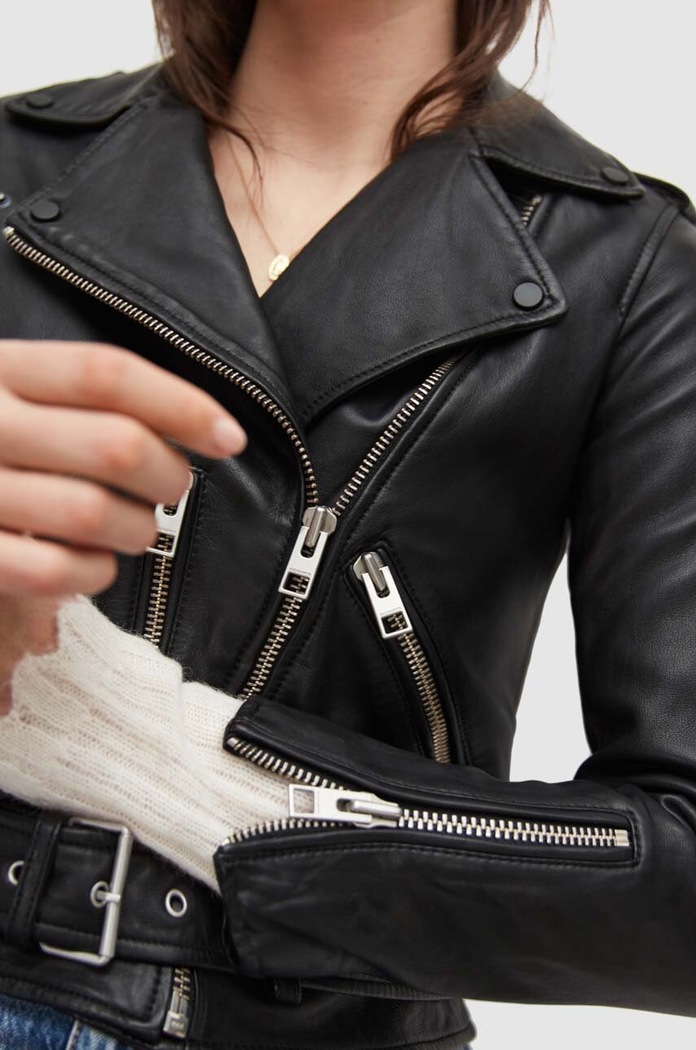 Oblečenie AllSaints - Kožená bunda Balfern Biker WL115E čierna