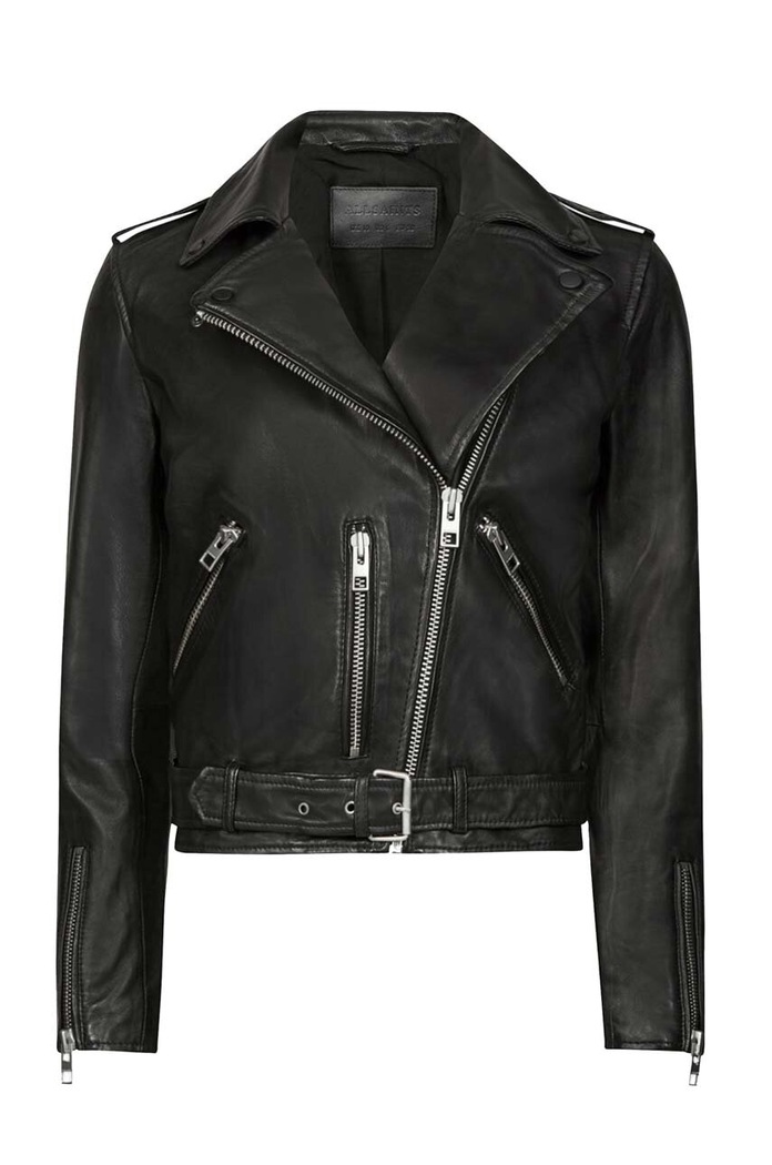 AllSaints - Kožená bunda Balfern Biker WL115E