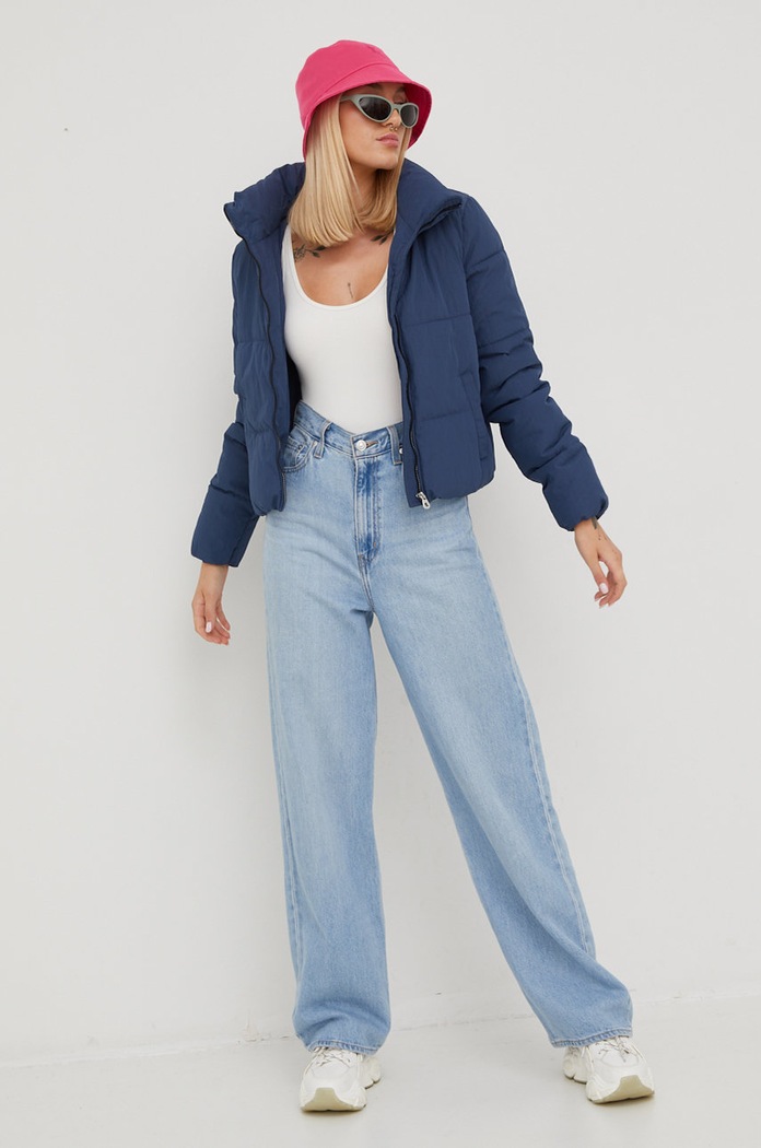 Only kurtka bez kaptura fioletowy 15205371.DarkDenim