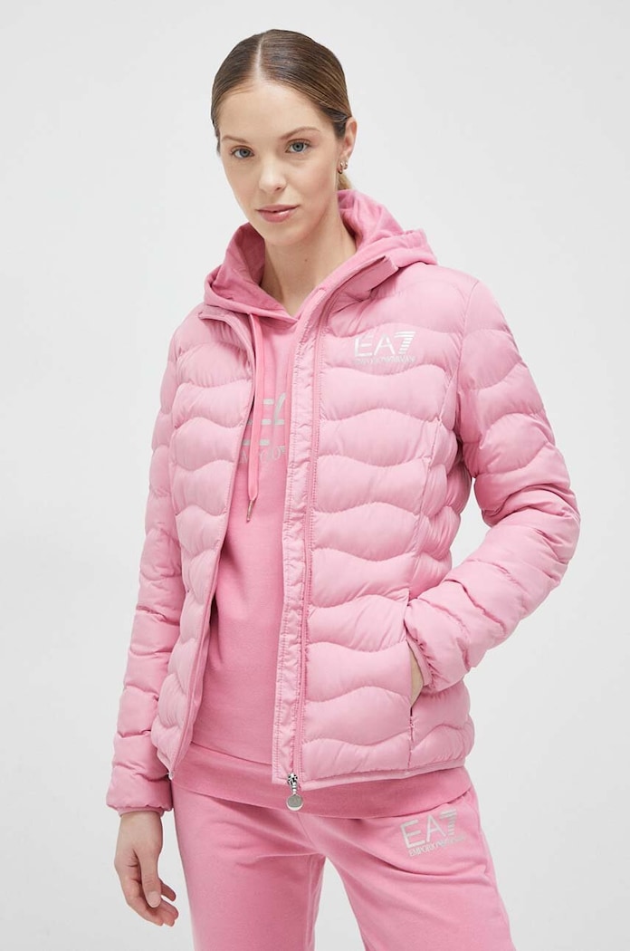 Bunda EA7 Emporio Armani přechodné růžová 8NTB21.TNF8Z.NOS