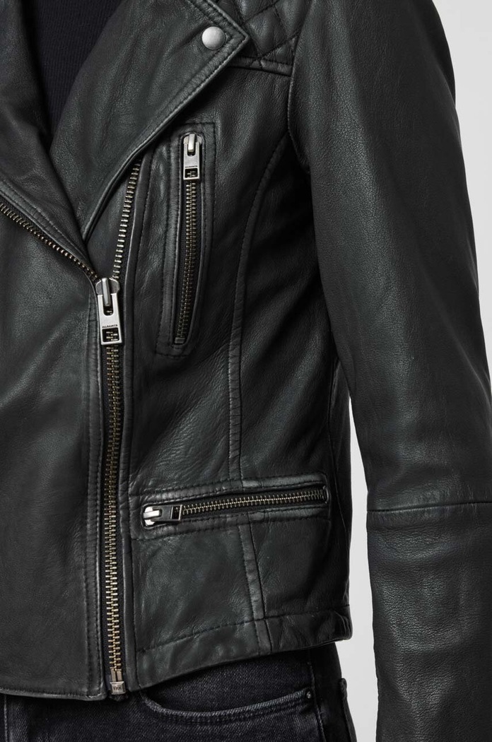 AllSaints ramoneska skórzana CARGO BIKER czarny WL047C
