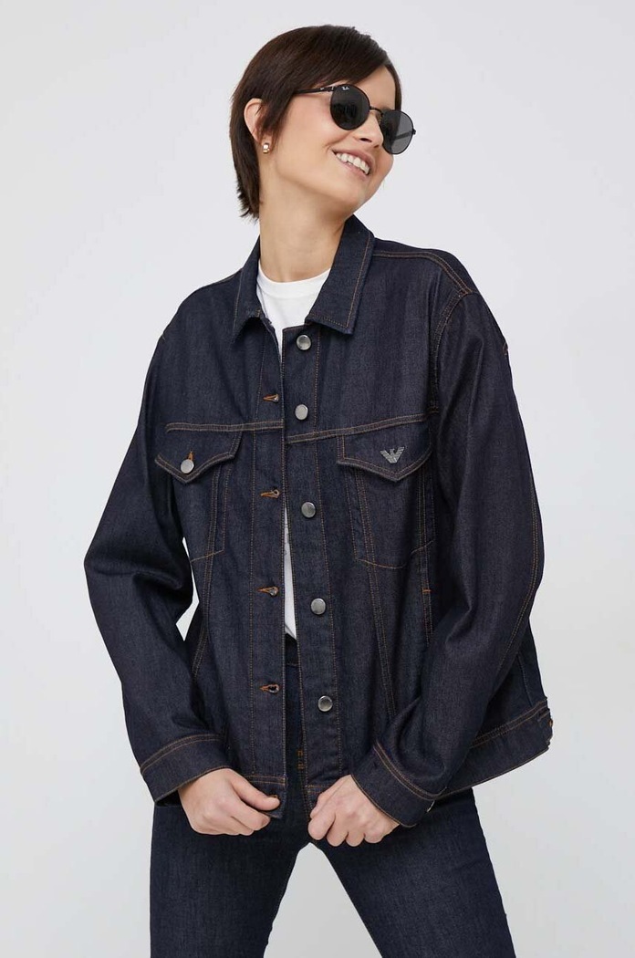 Emporio Armani geacă din denim necaptusit bleumarin 8N2B82.2DG5Z.NOS