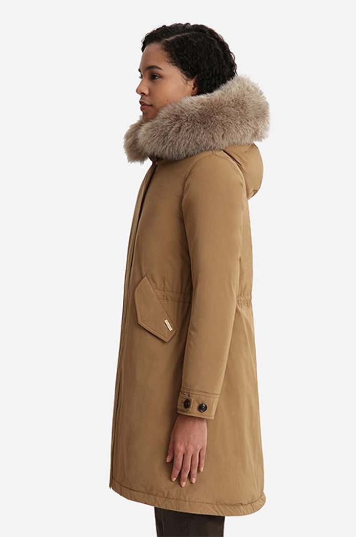 Odzież Woolrich parka puchowa Keystone CFWWOU0546FRUT0573 brązowy