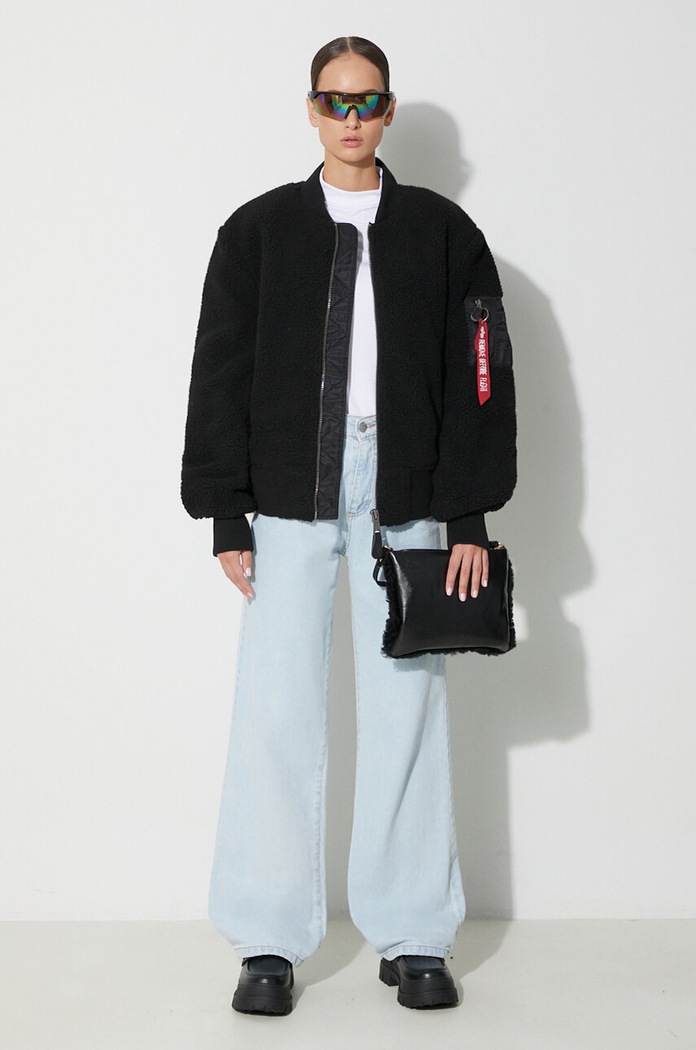 Яке бомбър Alpha Industries Ma-1 Teddy 108102.03 черен AA00