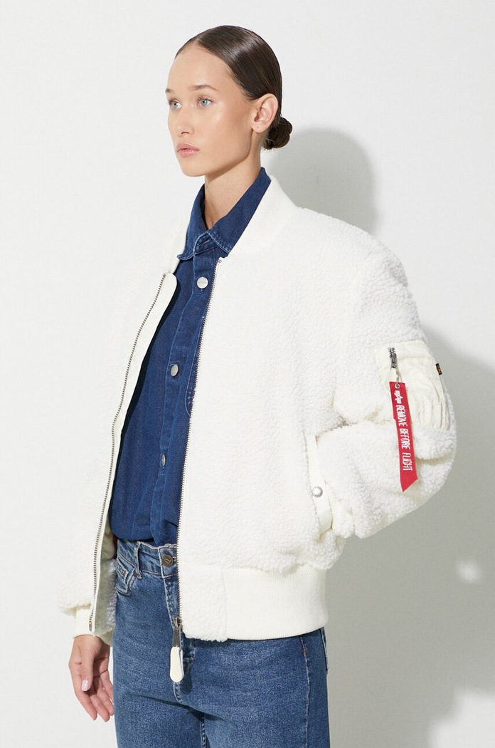 Куртка-бомбер Alpha Industries Ma-1 Teddy бежевый 108102.16