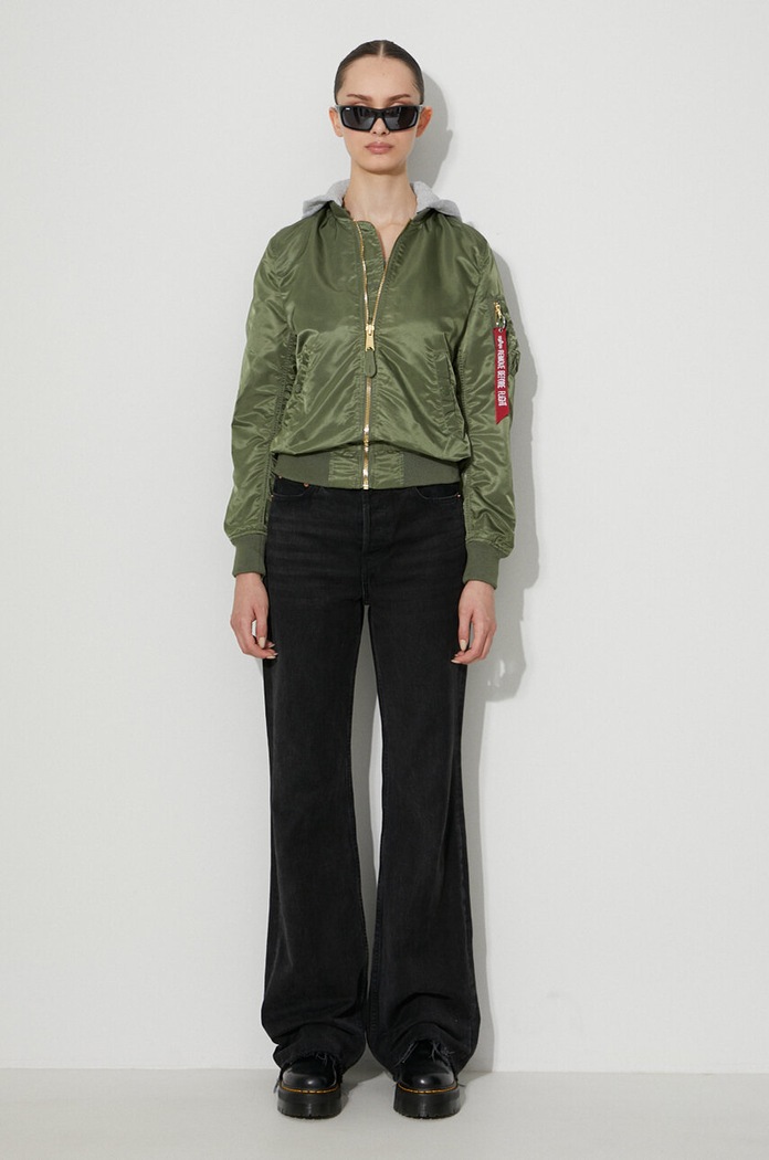 Alpha Industries bomber jacket MA-1 Hooded 126003.01 green AA00