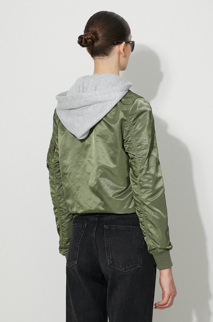 Clothing Alpha Industries bomber jacket MA-1 Hooded 126003.01 green