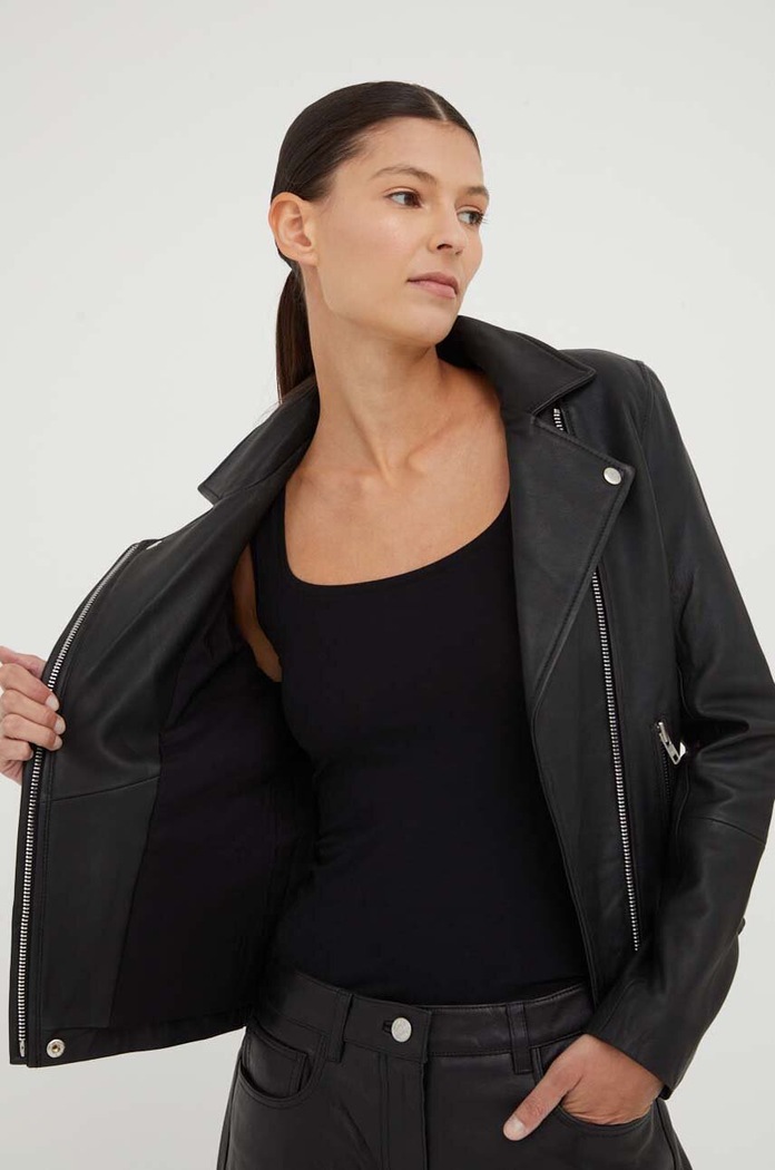 Samsoe Samsoe leather biker jacket F00008200