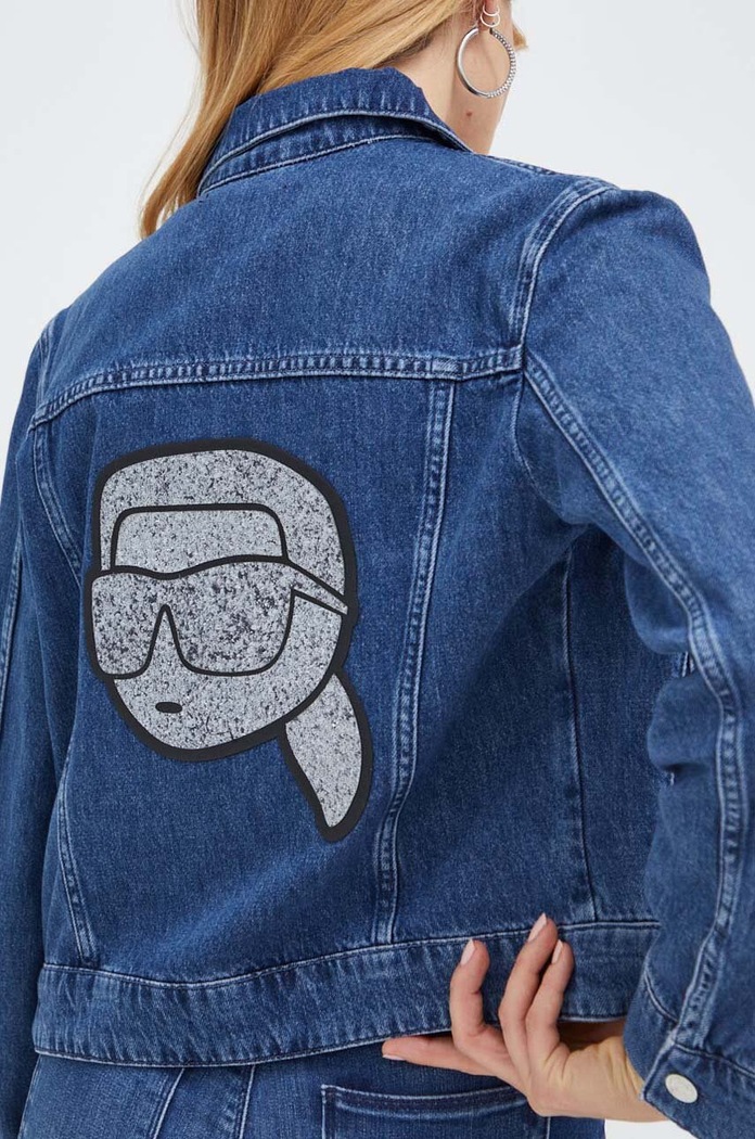 Džínová bunda Karl Lagerfeld 240W1401 modrá