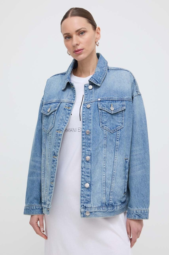 Дънково яке Armani Exchange без качулка син 8NYB34.Y4AAZ.NOS
