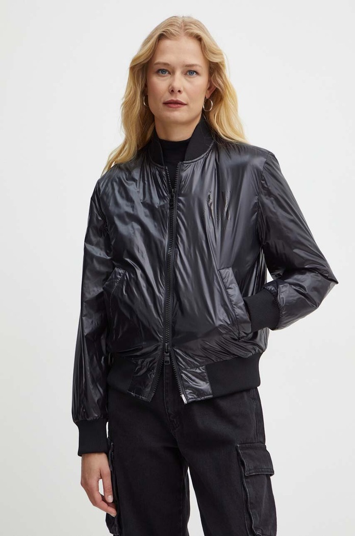 Bomber jakna Armani Exchange s toplom postavom crna 8NYB55.YNYNZ.NOS