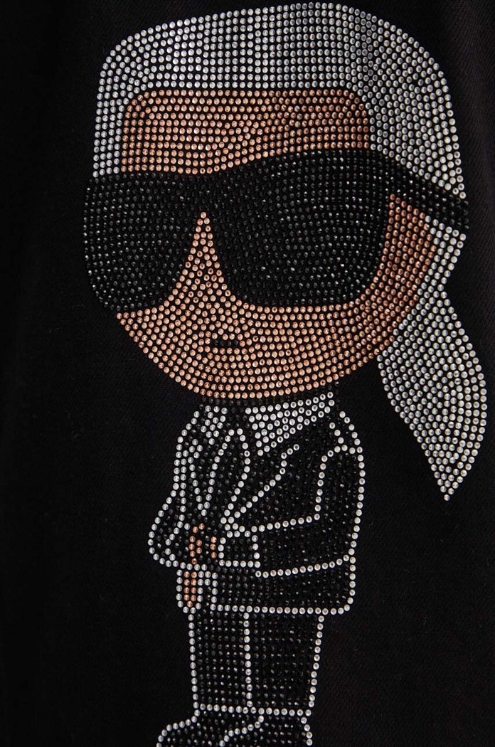Džínová bunda Karl Lagerfeld 236W1408 černá