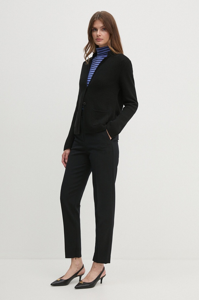 United Colors of Benetton cardigan din amestec de lână 1235D6934 negru AA00