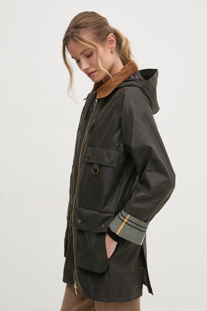 Barbour geaca Highclere Wax Jacket verde LWX1262