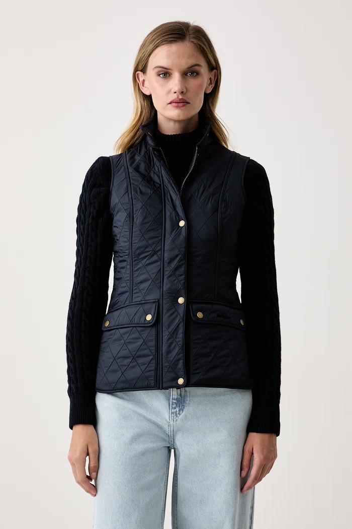 Barbour Bezrękawnik damski Wray Quilted Gilet granatowy LGI0017