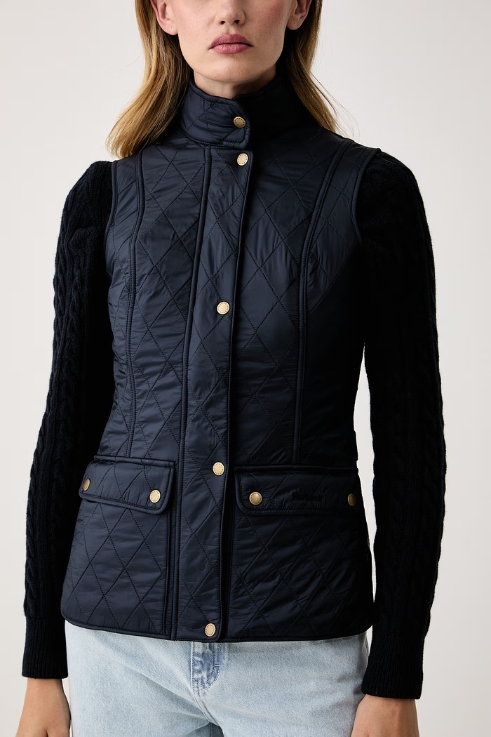 Bezrękawnik damski Wray Quilted Gilet Barbour LGI0017 granatowy
