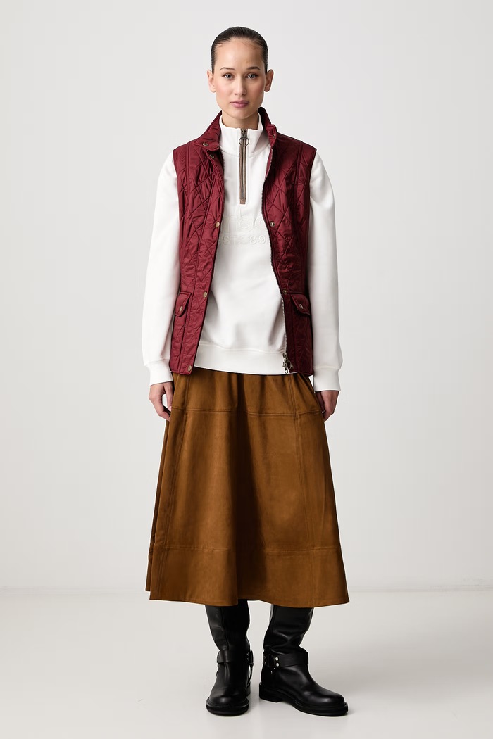 Barbour Bezrękawnik damski Wray Quilted Gilet LGI0017 bordowy AA00