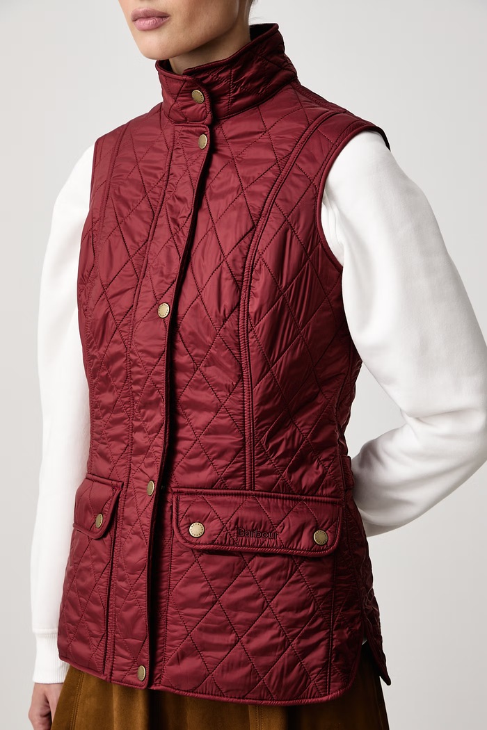 Bezrękawnik damski Wray Quilted Gilet Barbour LGI0017 bordowy