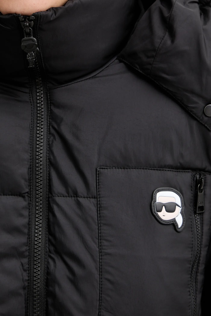 Páperová bunda Karl Lagerfeld IKON A3W15020 čierna