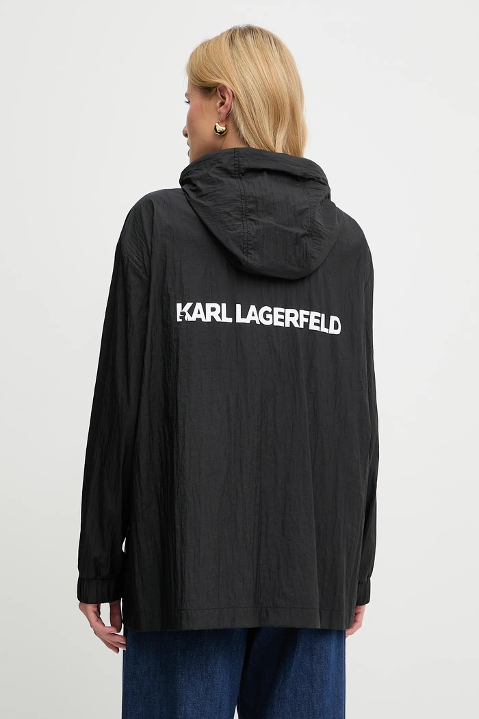 Odzież Karl Lagerfeld kurtka IKON A3W15027 czarny