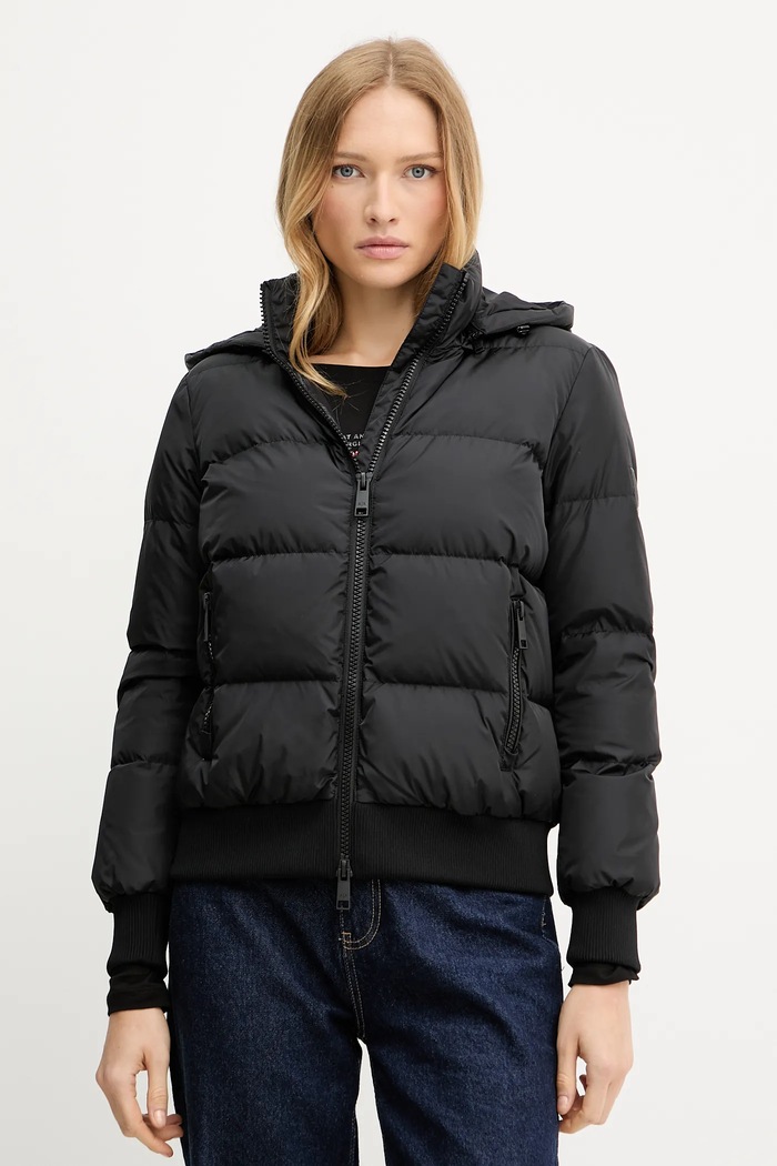 Páperová bunda Armani Exchange jemné zateplenie čierna XW000228.AF12286.NOS