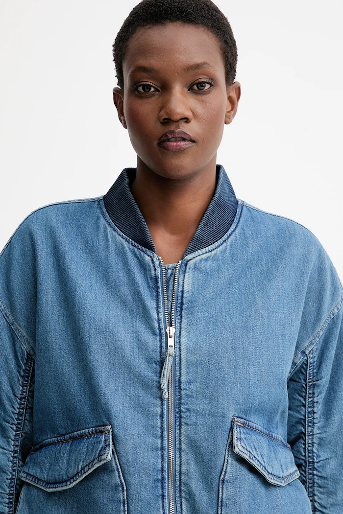 Džínsová bomber bunda Levi's modrá A7262.0009